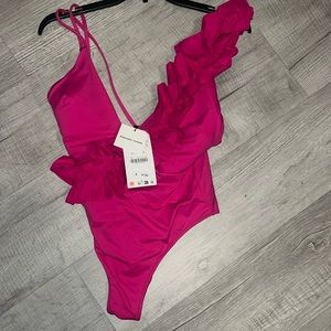 Sara one piece, bathing suit size medium fuchsia